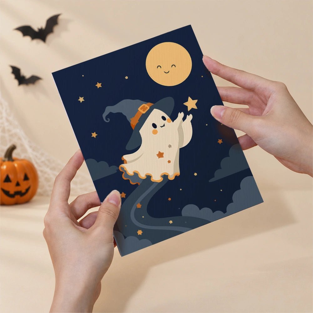 Little Witch Ghosts - Mini Paint by Numbers (6 Pieces) paint by numbers kit