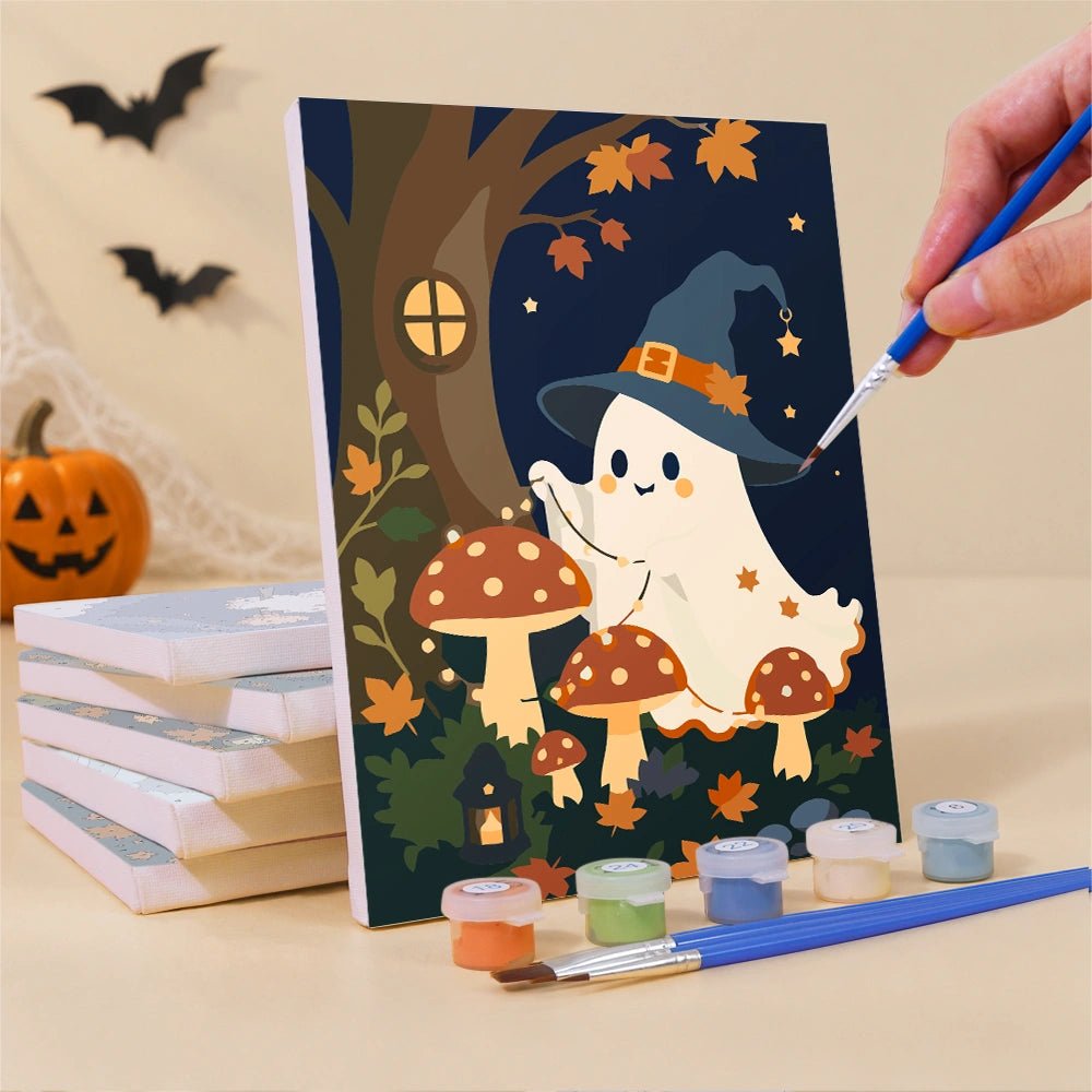 Little Witch Ghosts - Mini Paint by Numbers (6 Pieces) paint by numbers kit