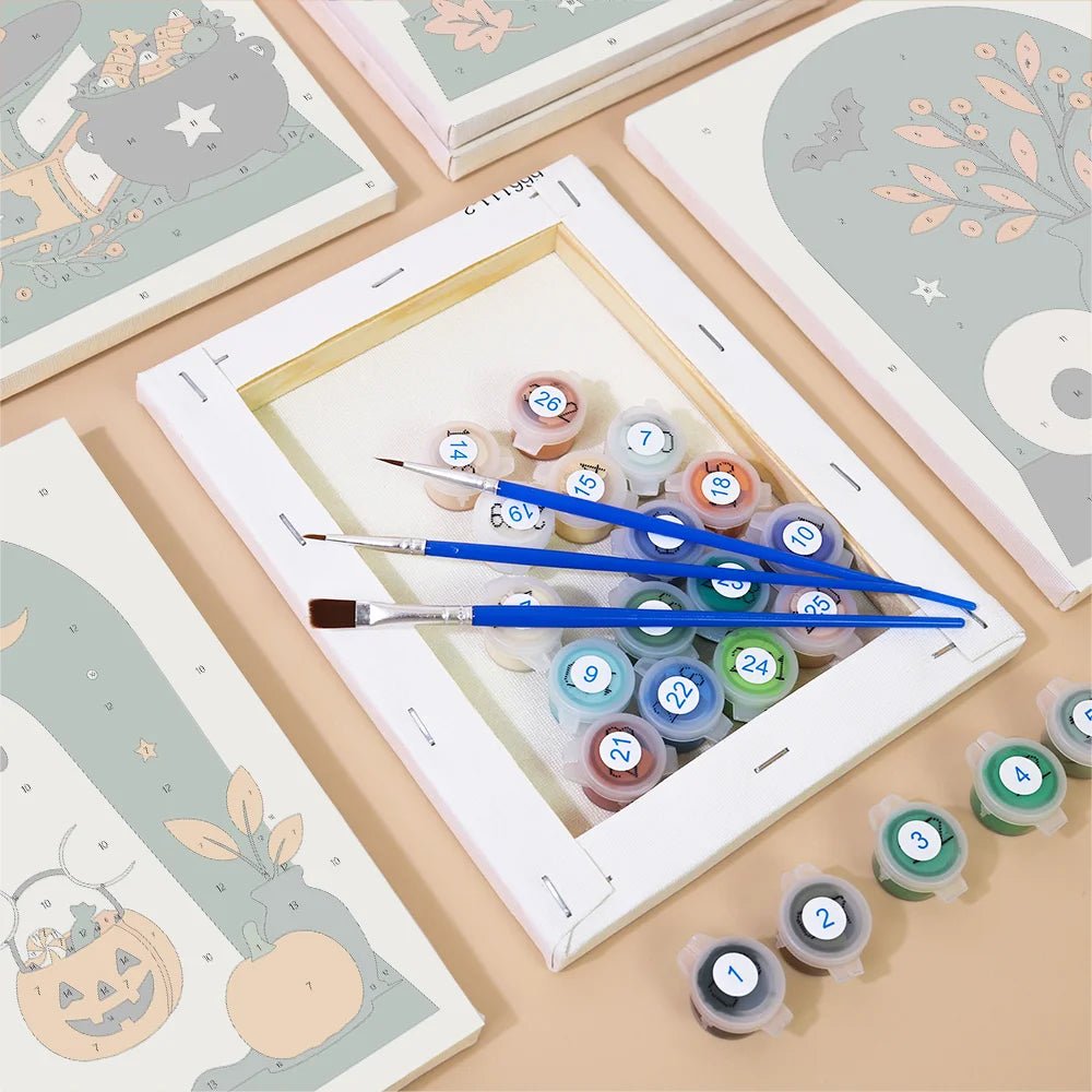 Midnight Icons - Mini Paint by Numbers (6 Pieces) paint by numbers kit