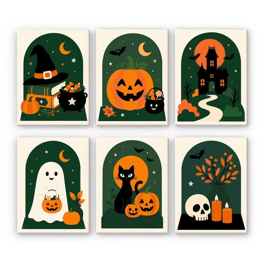 Midnight Icons - Mini Paint by Numbers (6 Pieces) paint by numbers kit