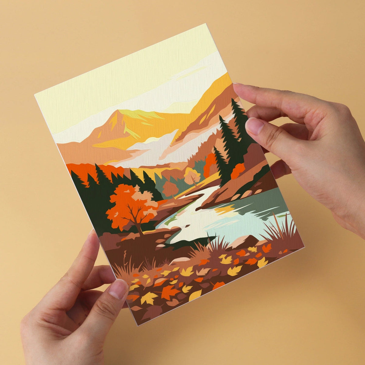 Nature Wanderlust - Mini Paint by Numbers (6 Pieces) paint by numbers kit