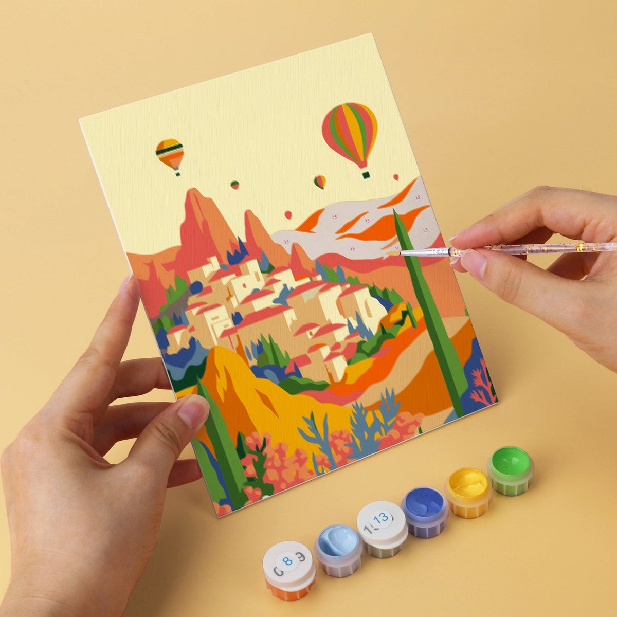 Passport to the World - Mini Paint by Numbers (6 Pieces) paint by numbers kit
