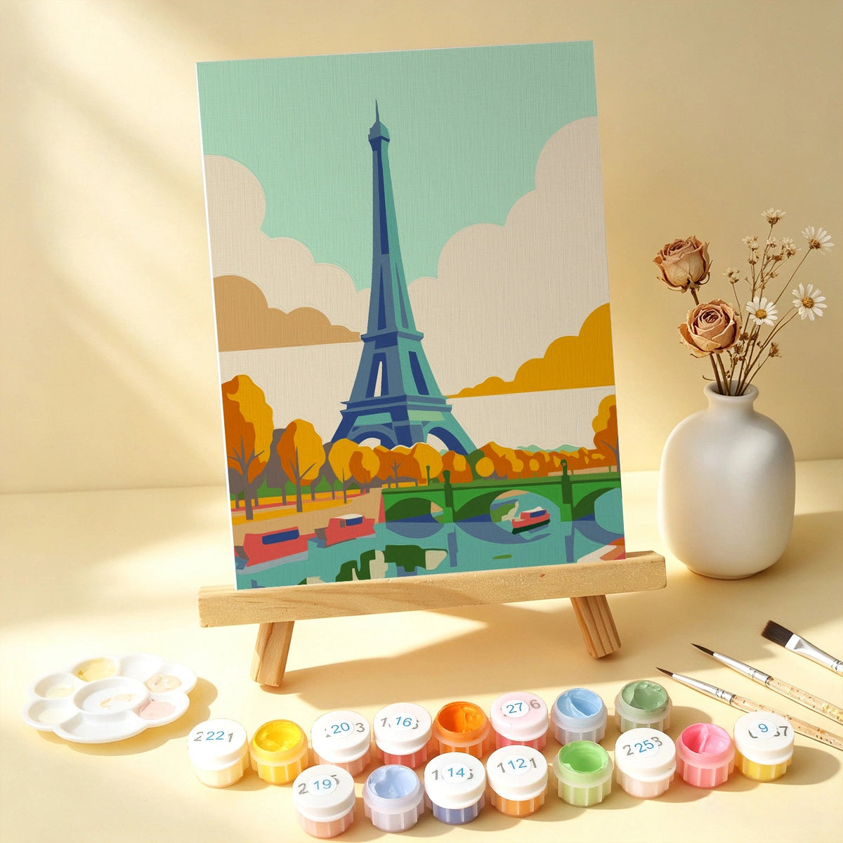 Passport to the World - Mini Paint by Numbers (6 Pieces) paint by numbers kit