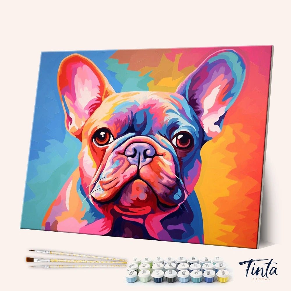 Pop Art Frenchie paint by numbers kit