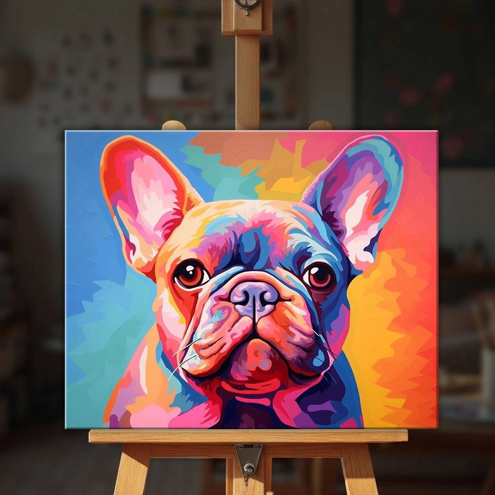 Pop Art Frenchie paint by numbers kit