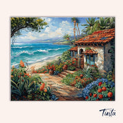 Seaside Garden Retreat paint by numbers kit