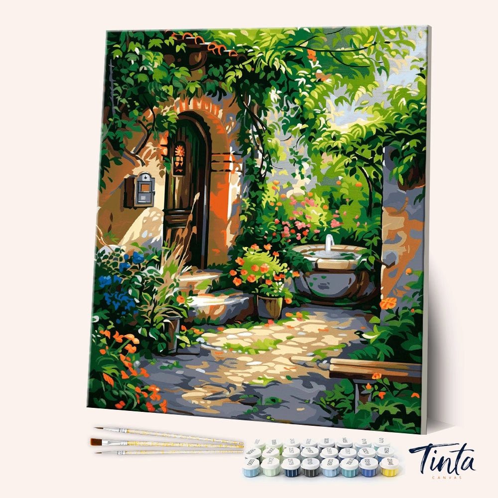 Secret Garden Courtyard paint by numbers kit