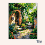 Secret Garden Courtyard paint by numbers kit