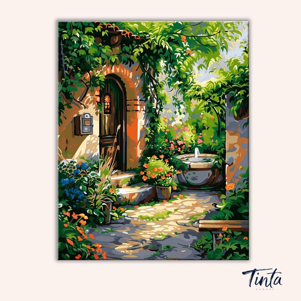 Secret Garden Courtyard paint by numbers kit