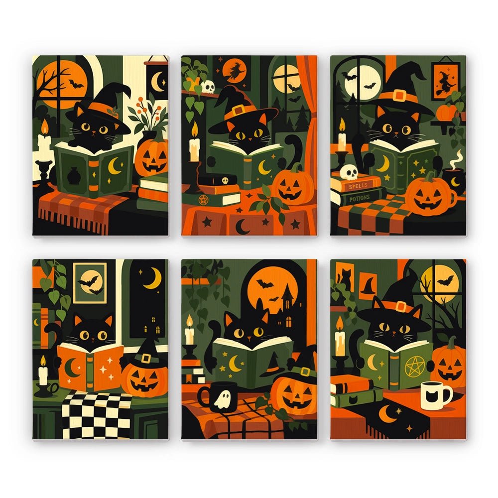 Spells & Storytime - Mini Paint by Numbers (6 Pieces) paint by numbers kit