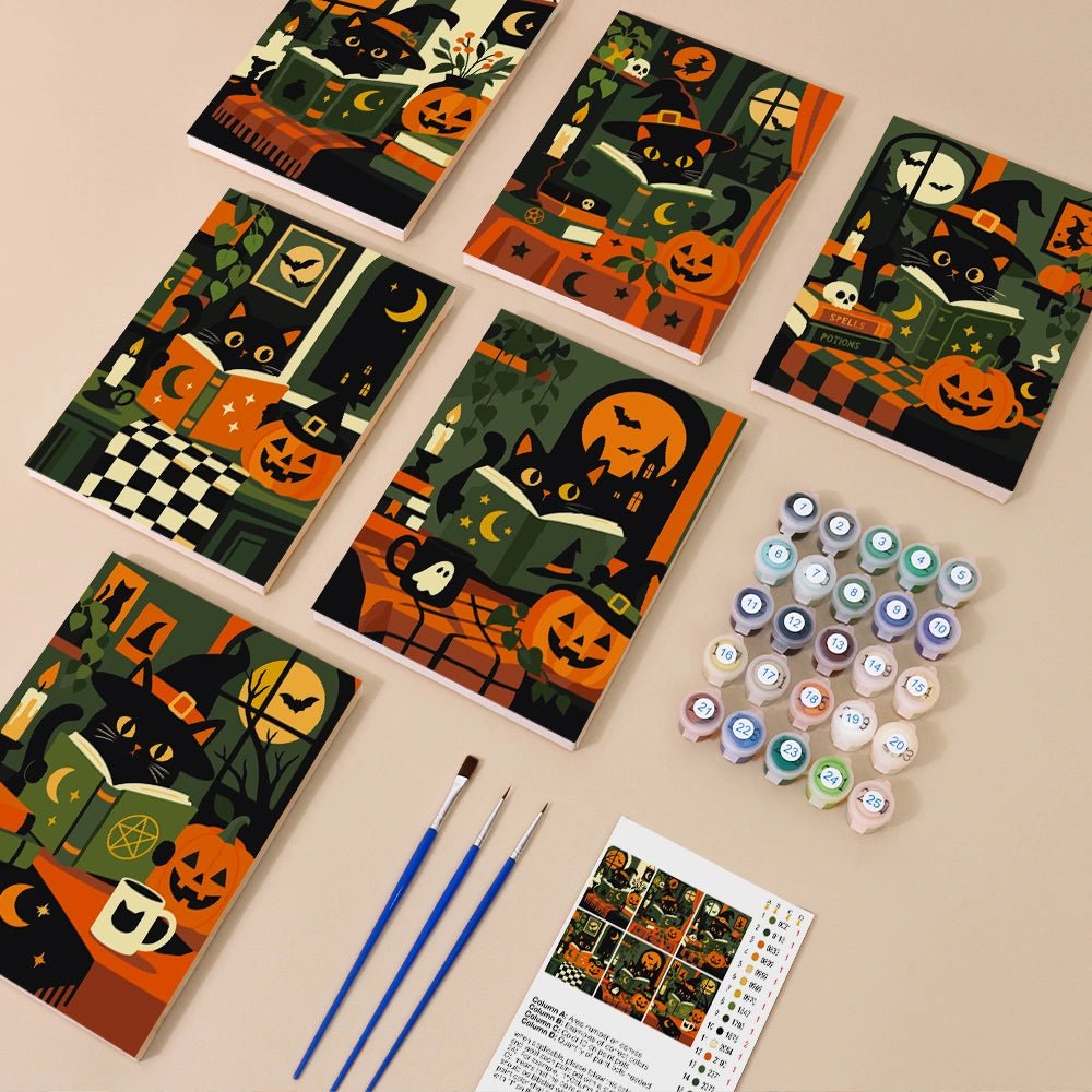 Spells & Storytime - Mini Paint by Numbers (6 Pieces) paint by numbers kit