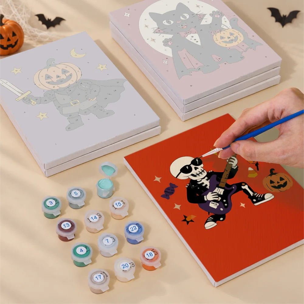 Spooky Character Club - Mini Paint by Numbers (6 Pieces) paint by numbers kit