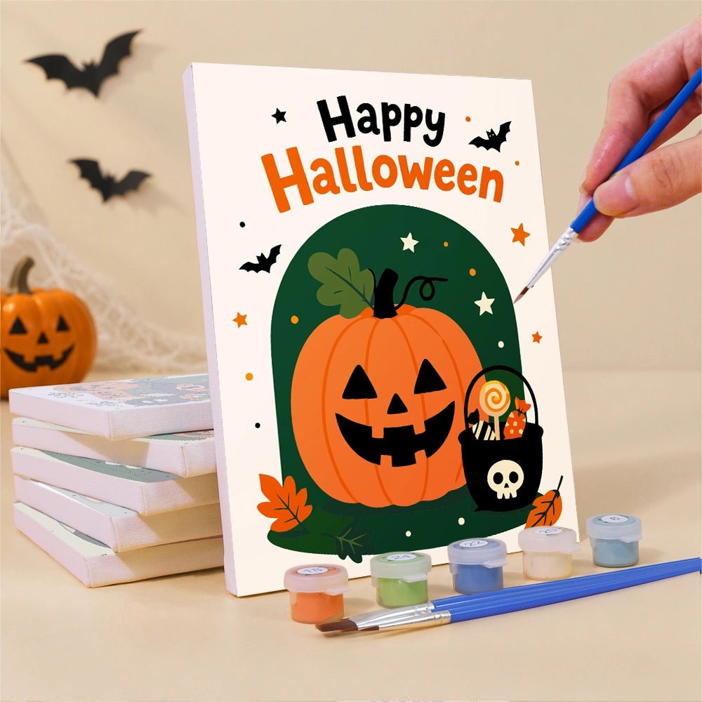 Spooky Greetings - Mini Paint by Numbers (6 Pieces) paint by numbers kit