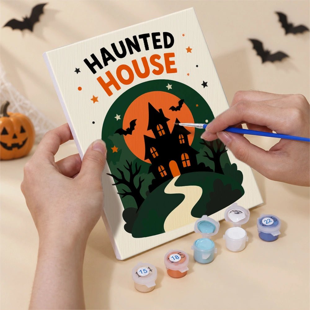 Spooky Greetings - Mini Paint by Numbers (6 Pieces) paint by numbers kit