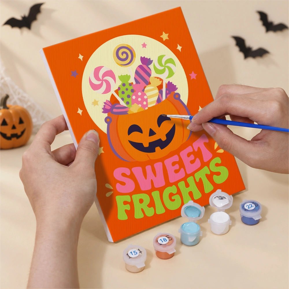 Spooky Sayings - Mini Paint by Numbers (6 Pieces) paint by numbers kit