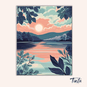 Sunset Lake Calm paint by numbers kit