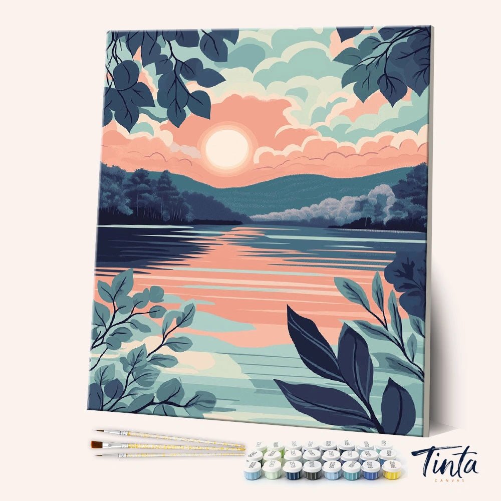 Sunset Lake Calm paint by numbers kit