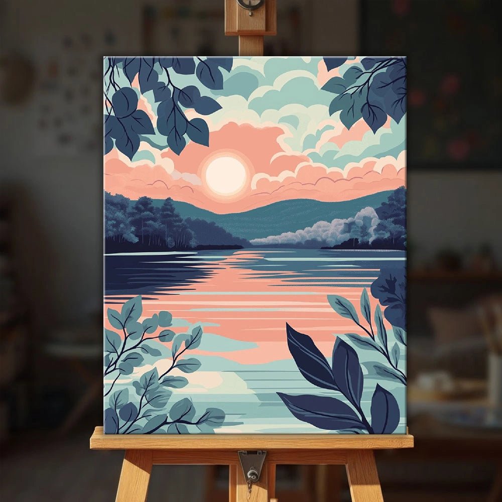 Sunset Lake Calm paint by numbers kit