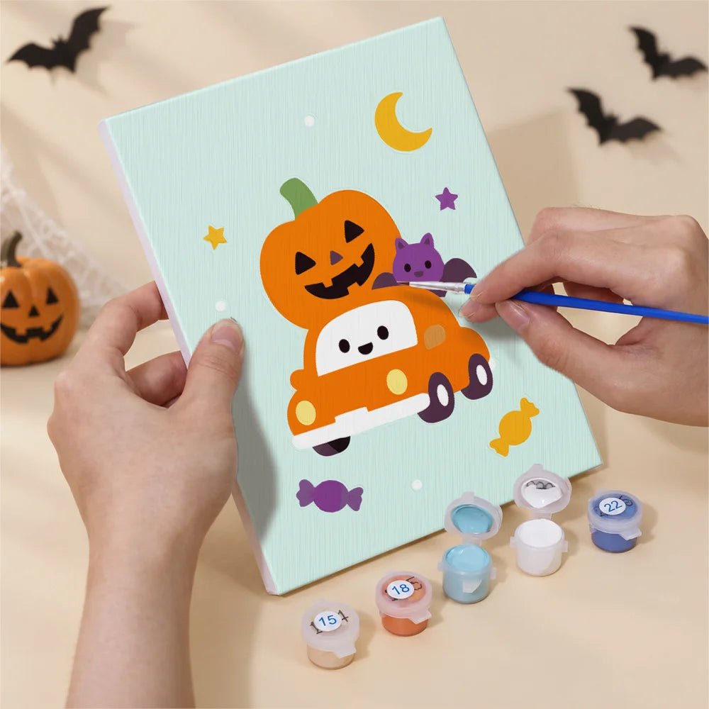 Trick or Treat Pals - Mini Paint by Numbers (6 Pieces) paint by numbers kit