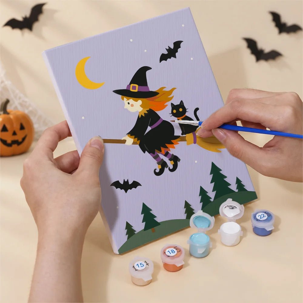 Trick or Treat Treasures - Mini Paint by Numbers (6 Pieces) paint by numbers kit