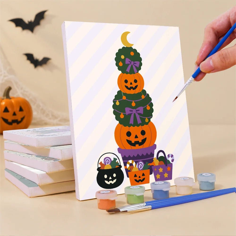 Trick or Treat Treasures - Mini Paint by Numbers (6 Pieces) paint by numbers kit