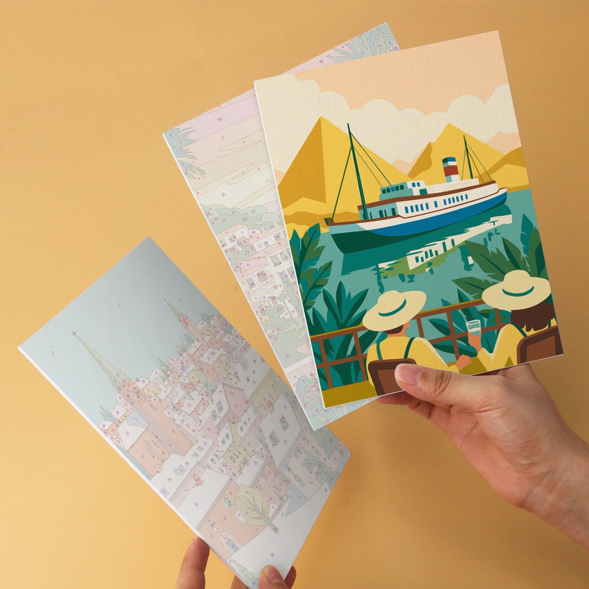 Wanderlust Views - Mini Paint by Numbers (6 Pieces) paint by numbers kit