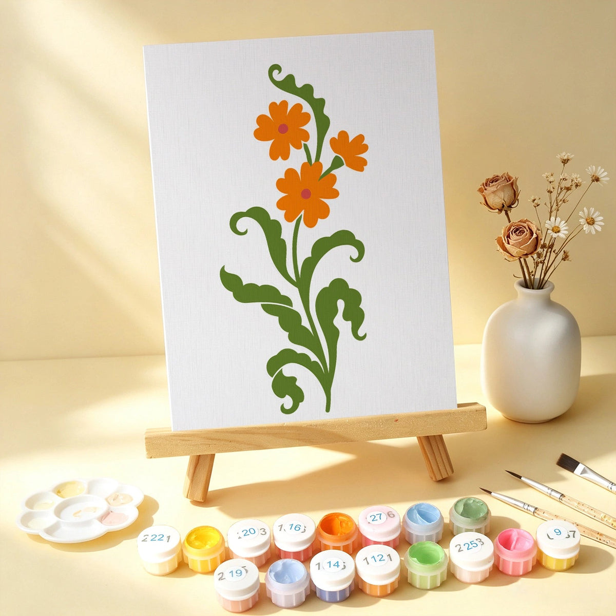 Wildflower Stems - Mini Paint by Numbers (6 Pieces) paint by numbers kit