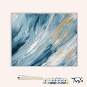Clean artwork of Windswept Dreams paint by numbers kit featuring abstract textures and soft modern colors