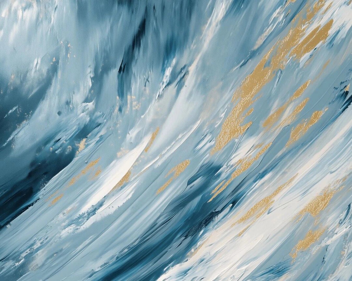 Raw landscape of Windswept Dreams paint by numbers kit showing fluid brush strokes and calming tones