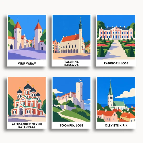Tallinn Travel Posters - 6 Mini Kits