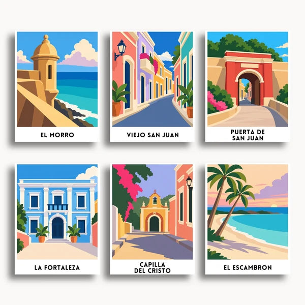 San Juan Travel Posters - 6 Mini Kits