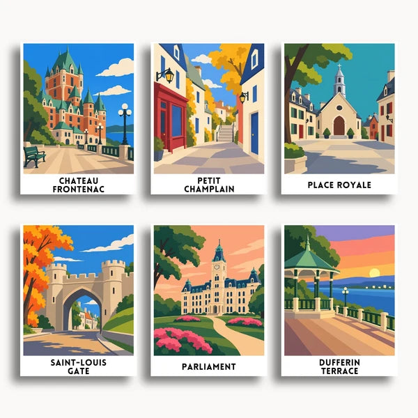 Quebec City Travel Posters - 6 Mini Kits