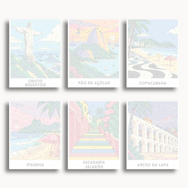 Rio de Janeiro Travel Posters - 6 Mini Kits