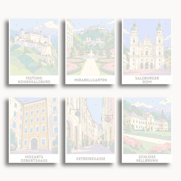 Salzburg Travel Posters - 6 Mini Kits