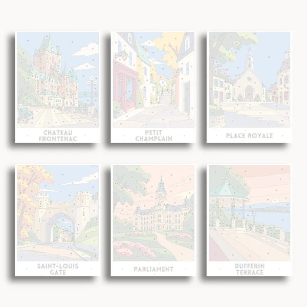 Quebec City Travel Posters - 6 Mini Kits