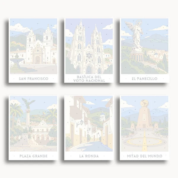 Quito Travel Posters - 6 Mini Kits